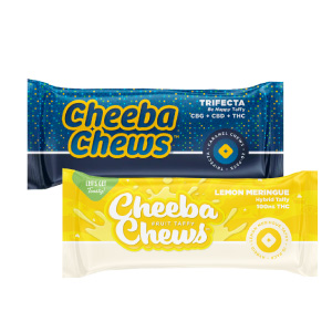 product photo of new cheeba chews lemon meringue and trifecta flavors