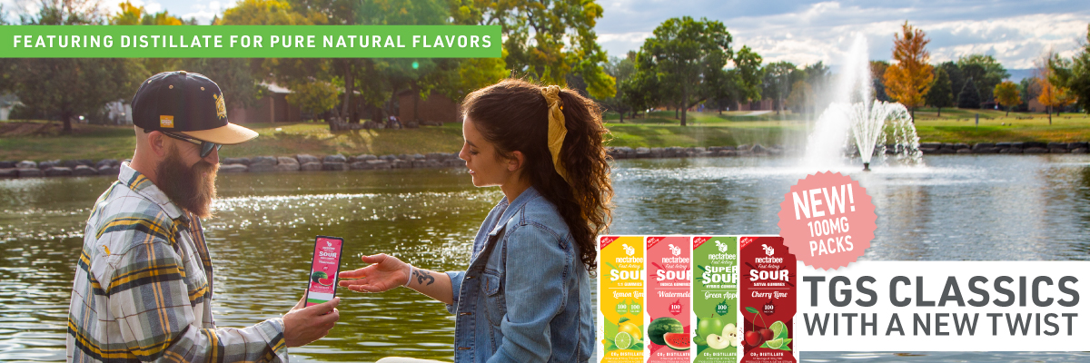 Web Banner: TGS Classic edibles now have a new twist, featuring distillate for pure natural flavors.